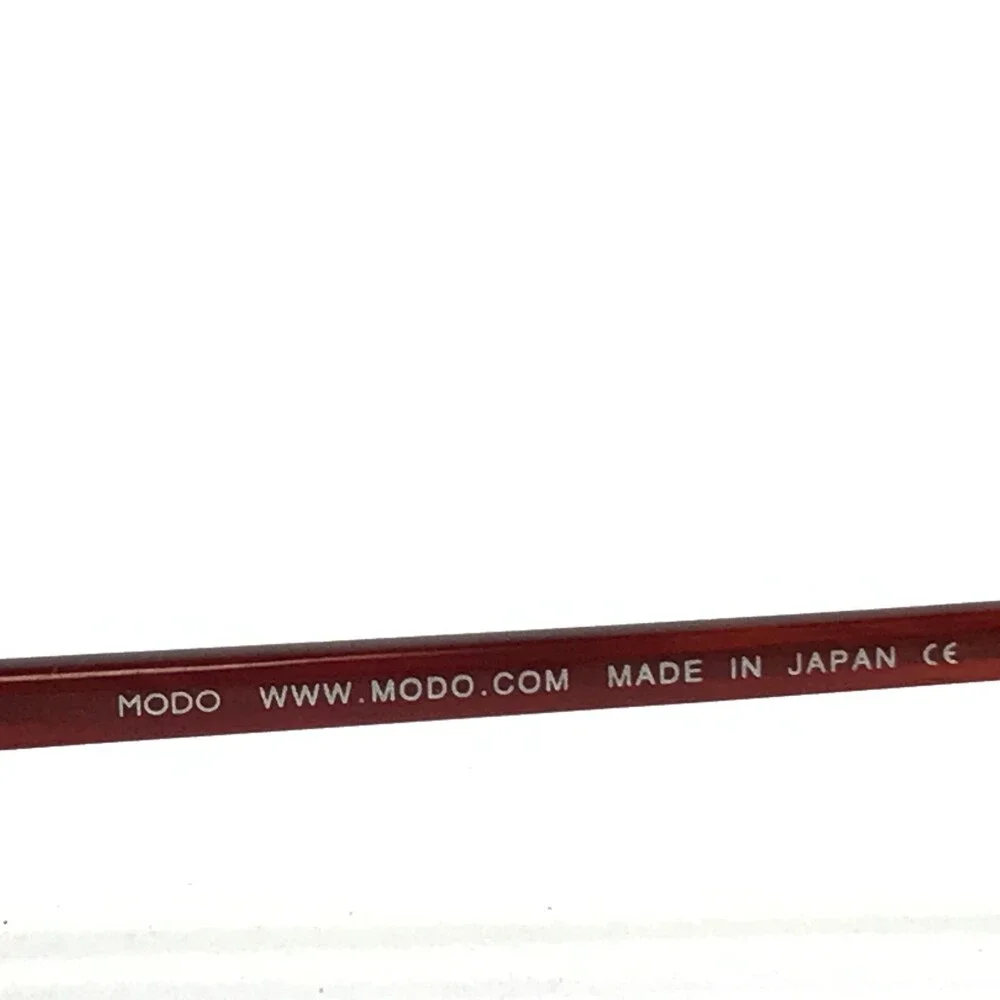 MODO Petite Eyeglasses Frames MOD 607 BWN Brown Red Oval Half Rim 52-15-140